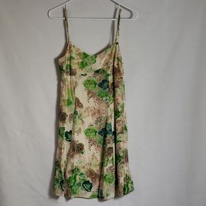 Anthropologie floral silk mini dresd